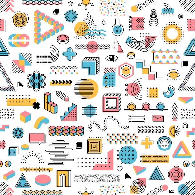 手绘抽象涂鸦花纹图案