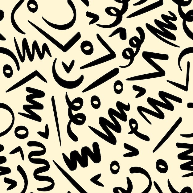 手绘抽象涂鸦花纹图案