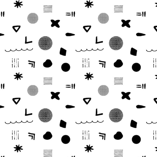 手绘抽象涂鸦花纹图案