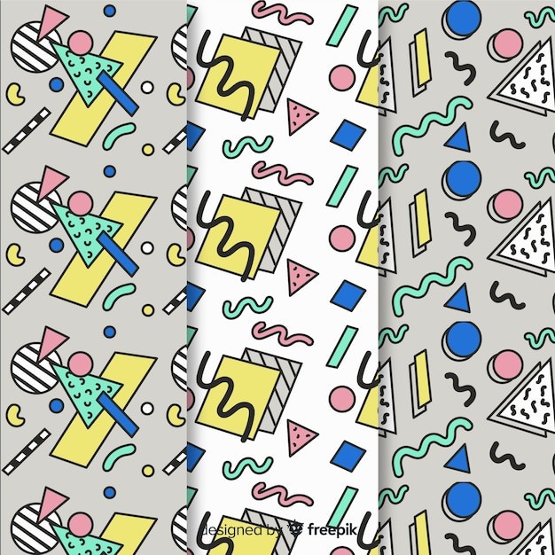 手绘抽象涂鸦花纹图案