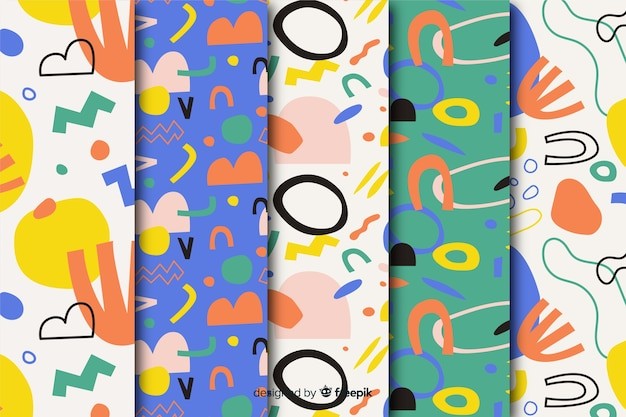 手绘抽象涂鸦花纹图案