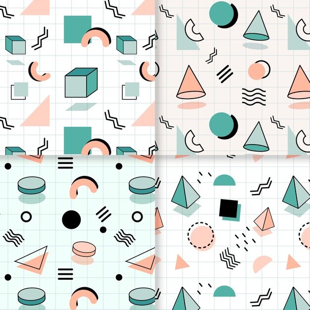 手绘抽象涂鸦花纹图案