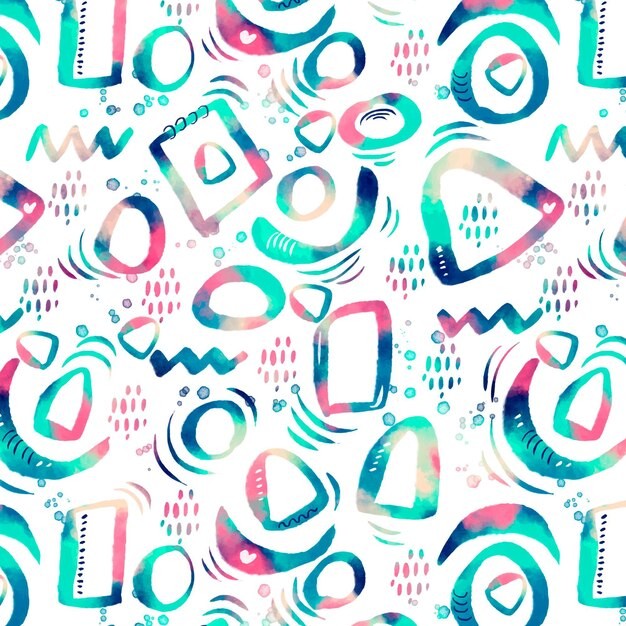 手绘抽象涂鸦花纹图案