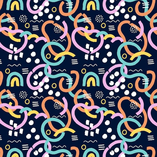 手绘抽象涂鸦花纹图案