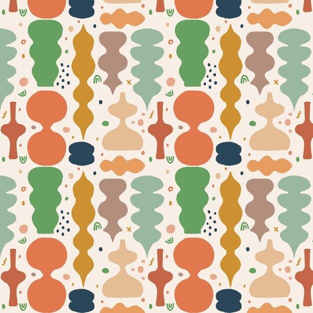 手绘抽象涂鸦花纹图案