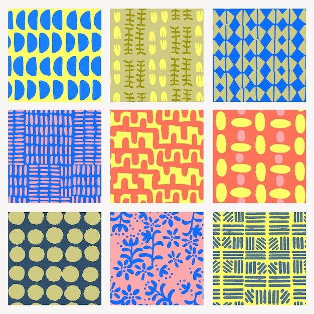 手绘抽象涂鸦花纹图案