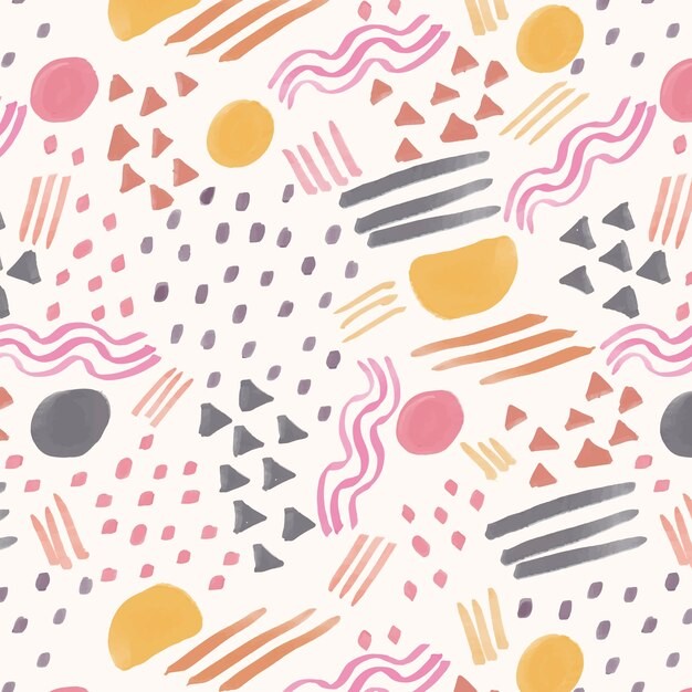 手绘抽象涂鸦花纹图案