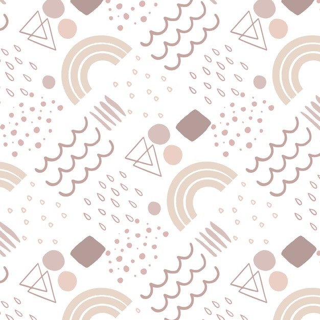 手绘抽象涂鸦花纹图案