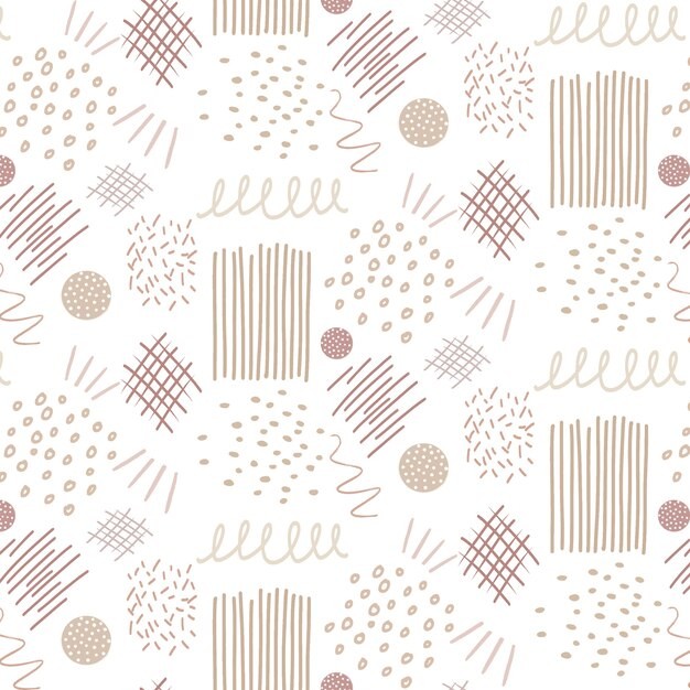 手绘抽象涂鸦花纹图案