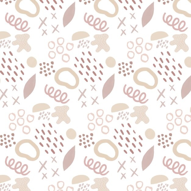 手绘抽象涂鸦花纹图案