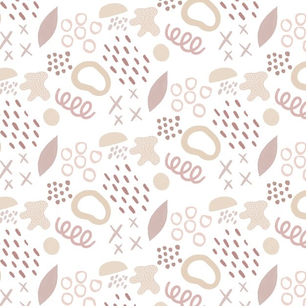 手绘抽象涂鸦花纹图案