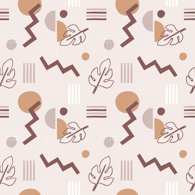 手绘抽象涂鸦花纹图案