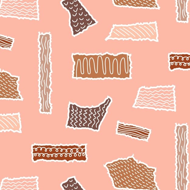 手绘抽象涂鸦花纹图案