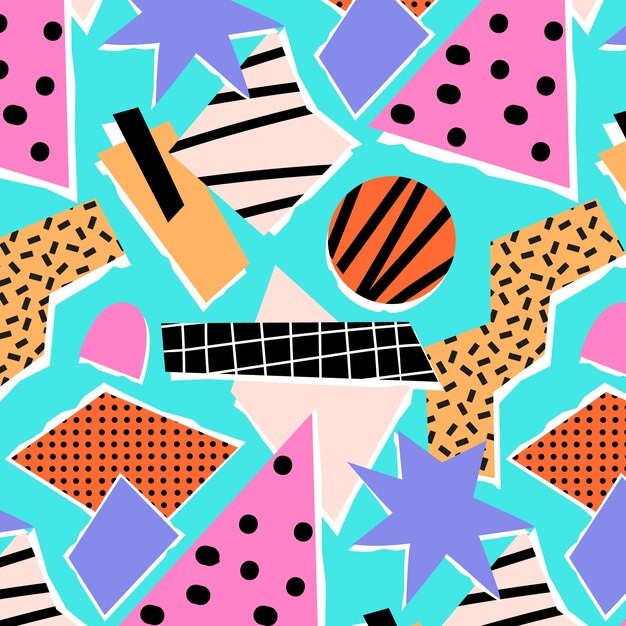 手绘抽象涂鸦花纹图案