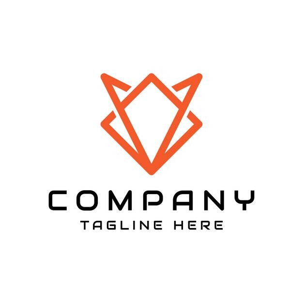 狐狸三角形标志logo