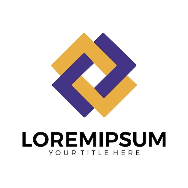 交错方形标志logo