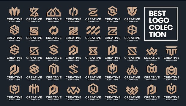 一套现代抽象标志logo图形