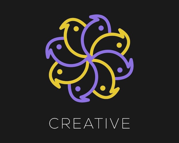 抽象花朵标志logo