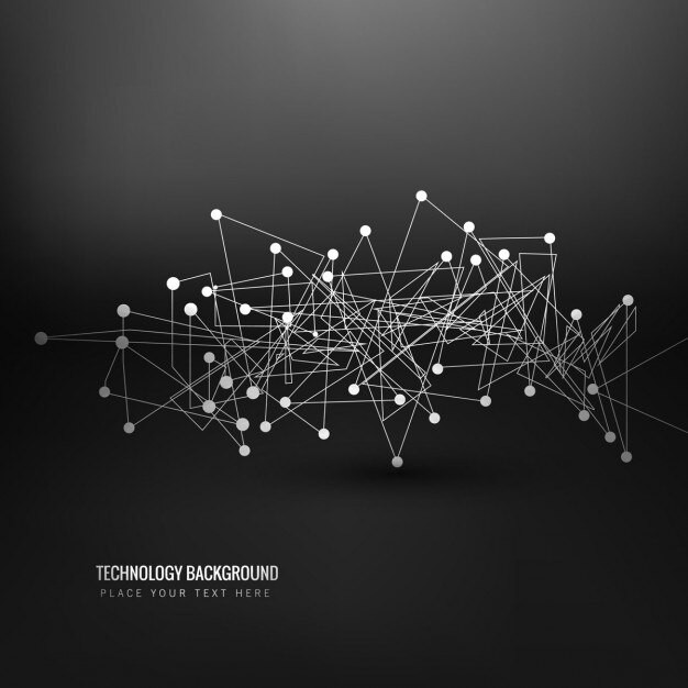 抽象多边形点线科技背景