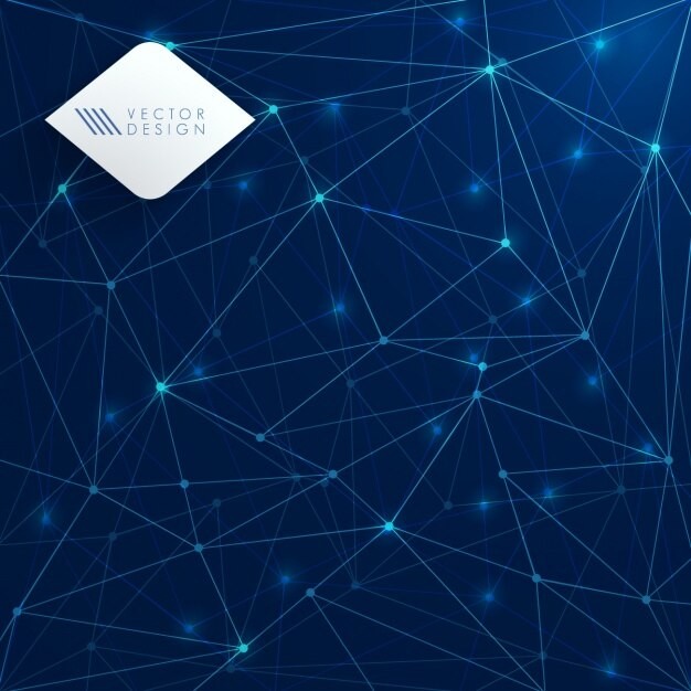 抽象多边形点线科技背景