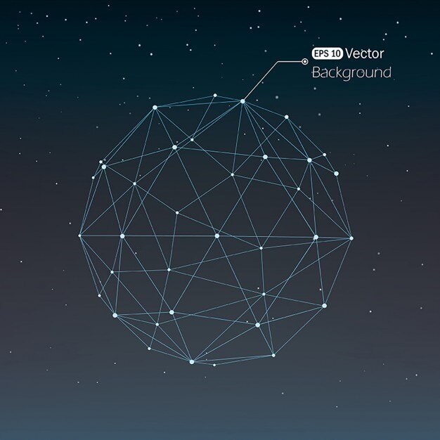 抽象多边形点线科技背景