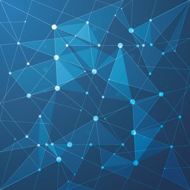 抽象多边形点线科技背景