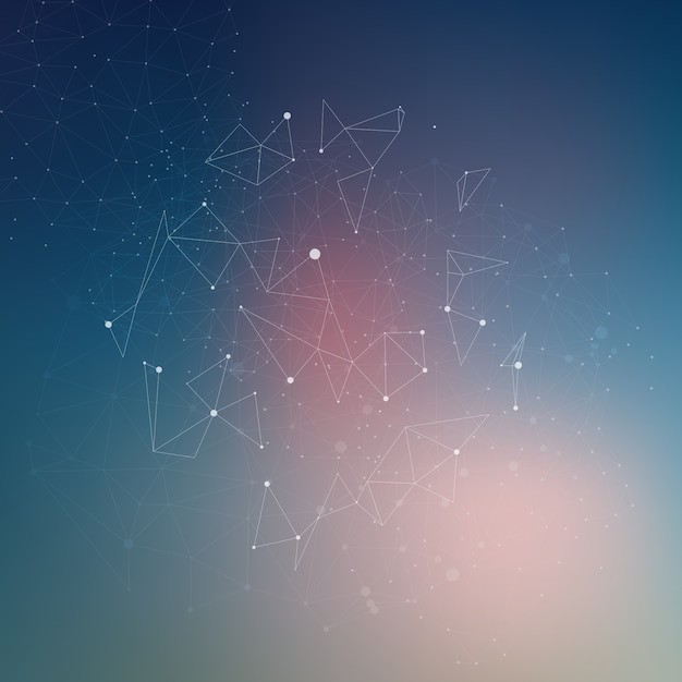 抽象多边形点线科技背景