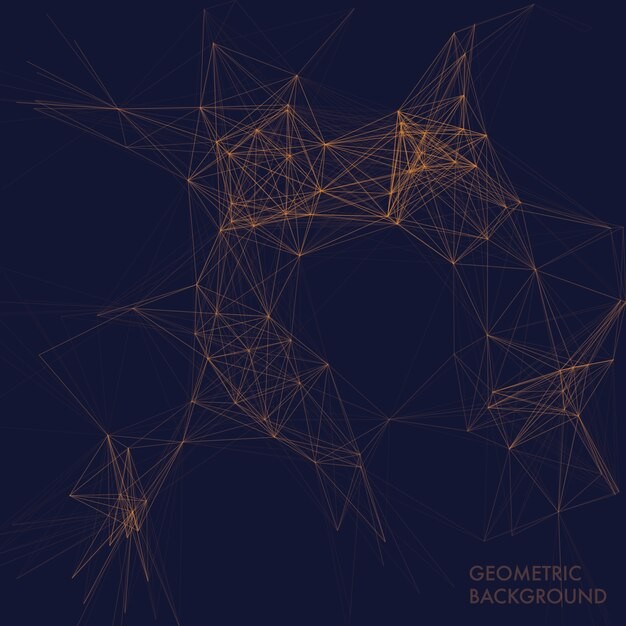 抽象多边形点线科技背景