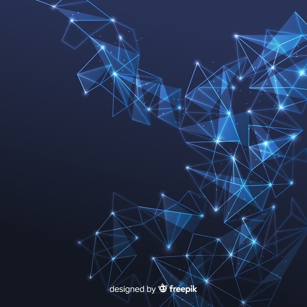 抽象多边形点线科技背景