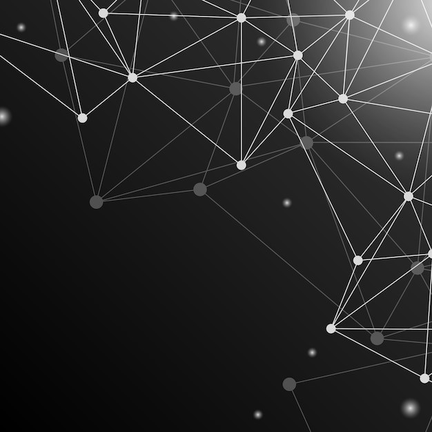 抽象多边形点线科技背景