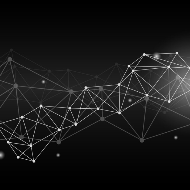 抽象多边形点线科技背景