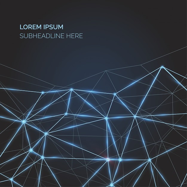 抽象多边形点线科技背景