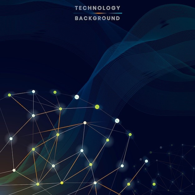 抽象多边形点线科技背景