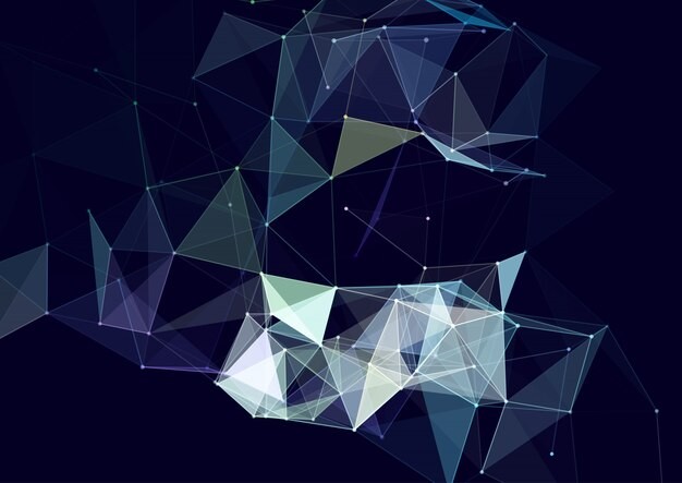 抽象多边形点线科技背景