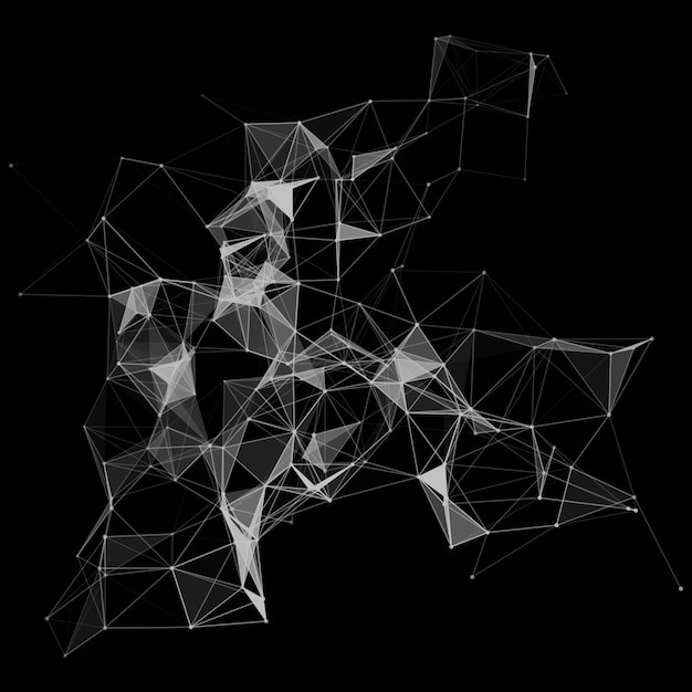 抽象多边形点线科技背景