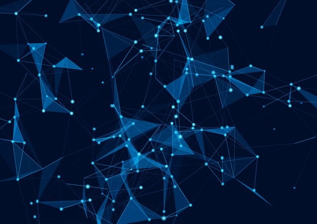 抽象多边形点线科技背景