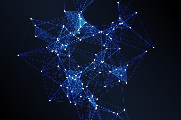 抽象多边形点线科技背景