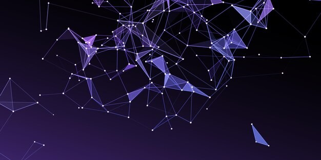 抽象多边形点线科技背景