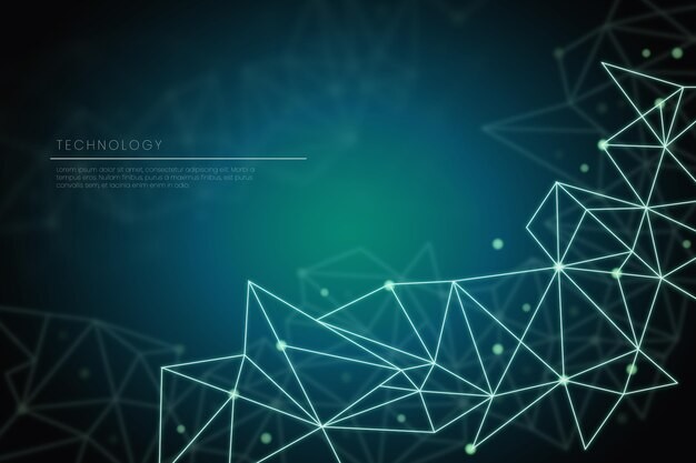 抽象多边形点线科技背景