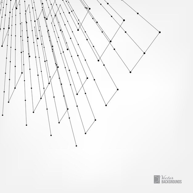 抽象多边形点线科技背景