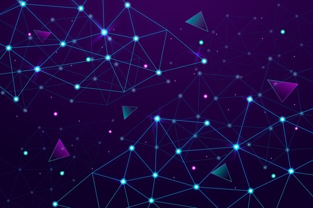 抽象多边形点线科技背景