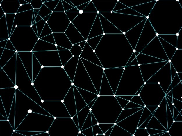 抽象多边形点线科技背景