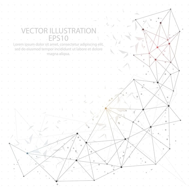 抽象多边形点线科技背景