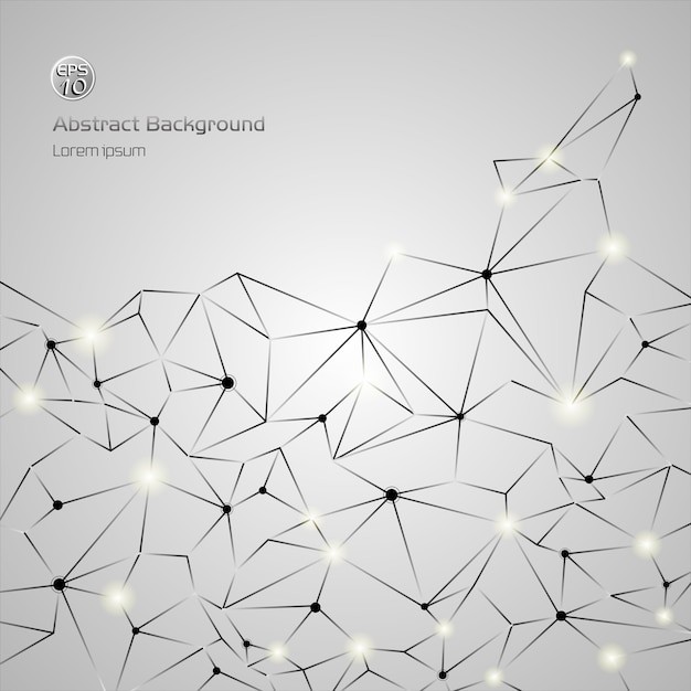 抽象多边形点线科技背景