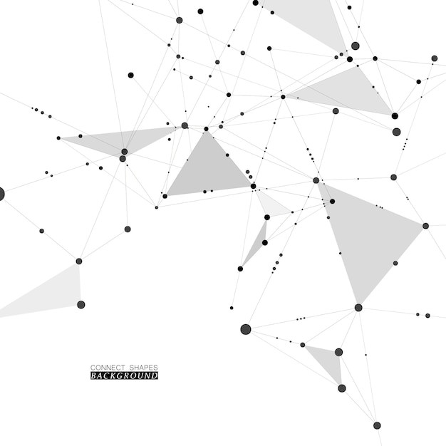 抽象多边形点线科技背景