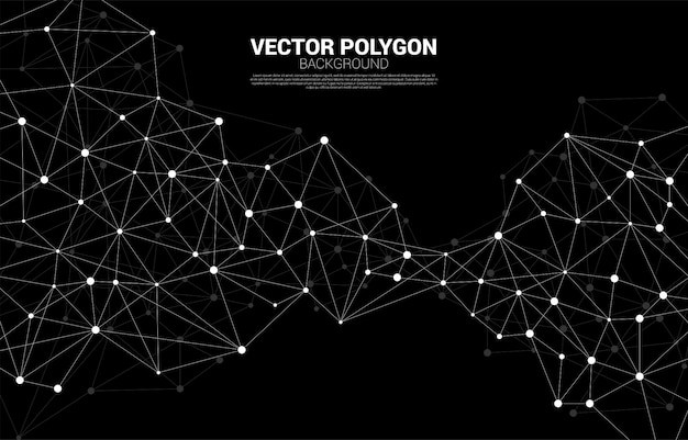 抽象多边形点线科技背景