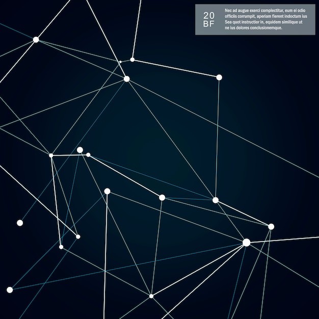 抽象多边形点线科技背景