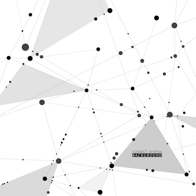 抽象多边形点线科技背景