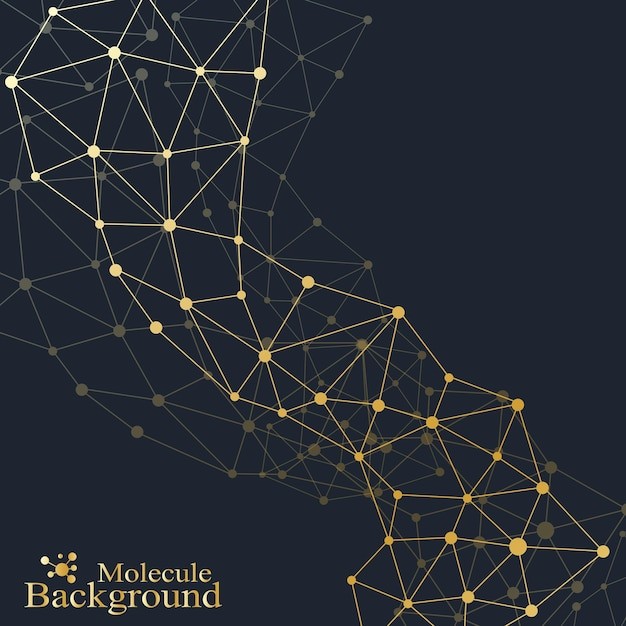 抽象多边形点线科技背景