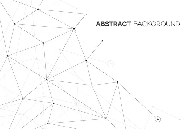 抽象多边形点线科技背景